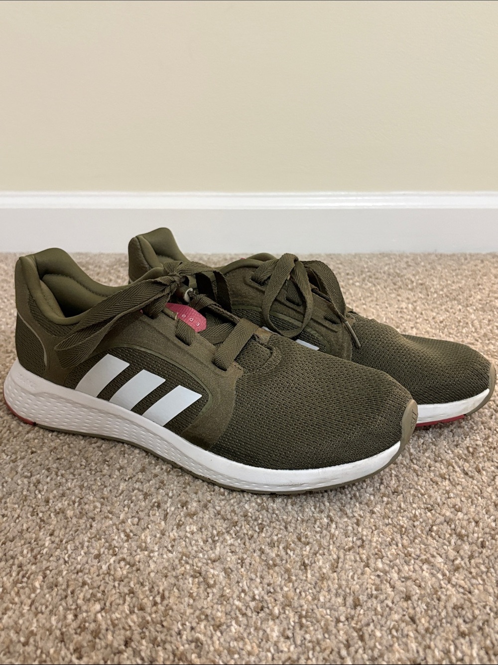 adidas Women's Olive Green Lace-Up Athletic Sneakers